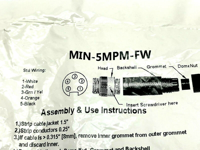 Mencom MIN-5MPM-FW Field Wireable Sensor Plug - Maverick Industrial Sales