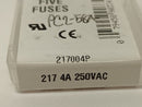 Littelfuse 217004P Fast-Acting Fuse 4A 250VAC LOT OF 15 - Maverick Industrial Sales