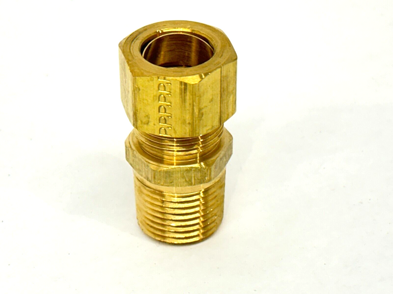 Parker 10MSC8N-B 5/8" OD Compression Tube x 1/2" MNPT Connector Brass - Maverick Industrial Sales