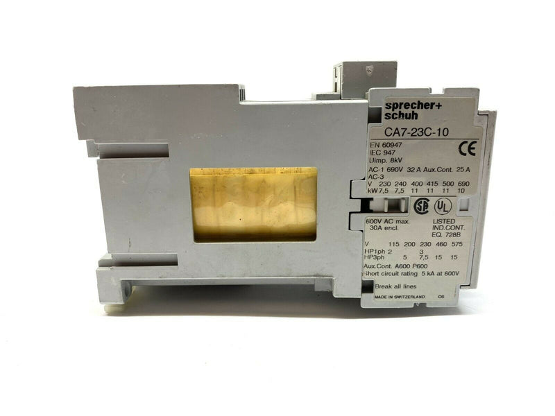 Sprecher+Schuh CA7-23C-10-24E Non-Reversing Three Pole Contactor - Maverick Industrial Sales