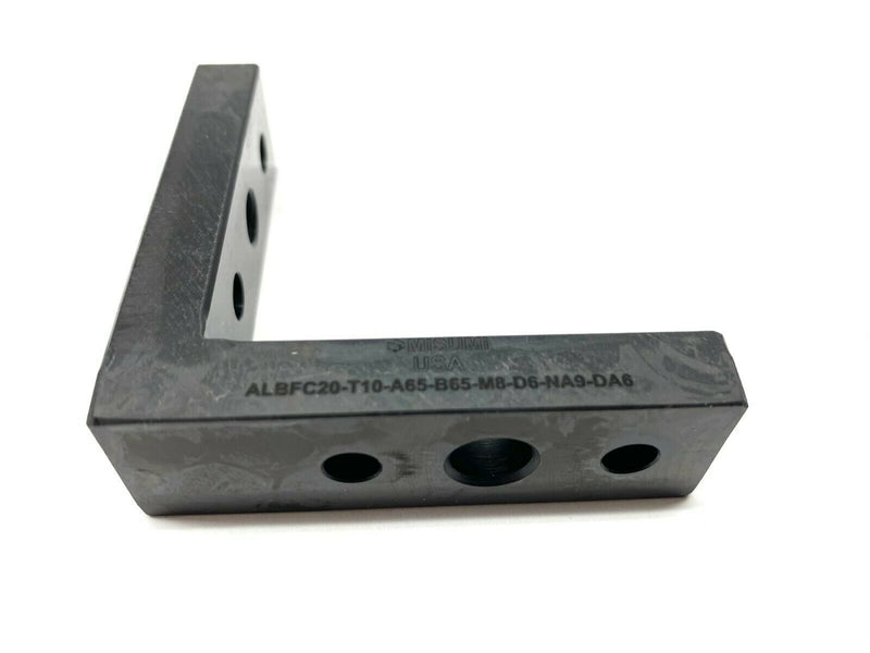 Misumi ALBFC20-T10-A65-B65-M8-D6-NA9-DA6 Standard NAAMS L Block 3x3 Holes - Maverick Industrial Sales