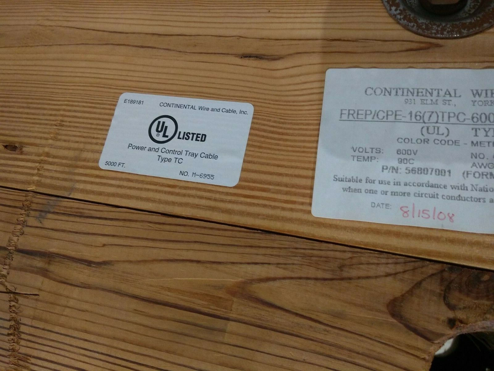 Continetal Wire 56807001 FREP/CPE-16(7)TPC-600V/25-2SPS KI HOU 2200 FT Type TC - Maverick Industrial Sales