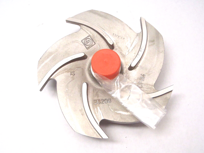 Goulds 076793-1203 Pump Impeller 7-3/8" DIA 5 Vane w/Teflon O-Ring 316SS - Maverick Industrial Sales