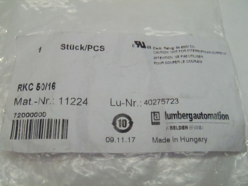 Lumberg RKC 50/16 5-Pin Female Connector - Maverick Industrial Sales