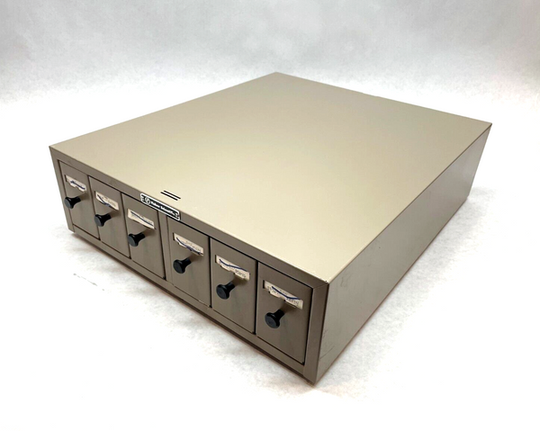 Fisher Scientific Microscope Slide Stackable Storage Cabinet, 6-Drawer, Black - Maverick Industrial Sales
