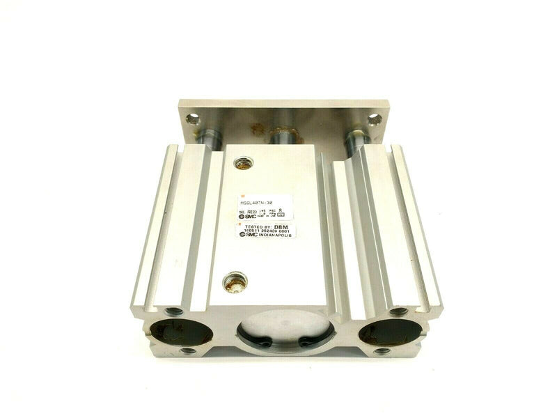 SMC MGQL40TN-30 Ball Bearing Guided Pneumatic Cylinder 40mm Bore 30mm Stroke - Maverick Industrial Sales