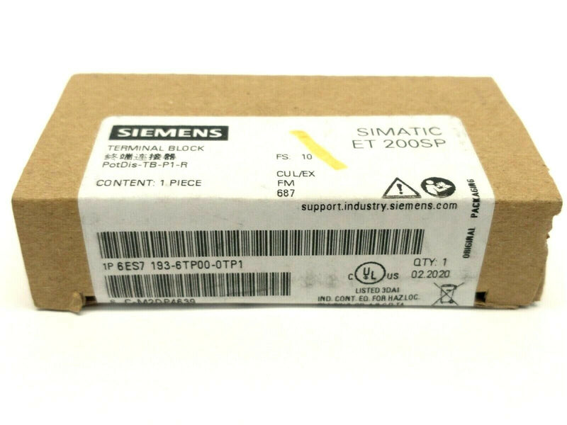 Siemens 6ES7 193-6TP00-0TP1 SIMATIC ET 200SP Potential Distributor Module - Maverick Industrial Sales