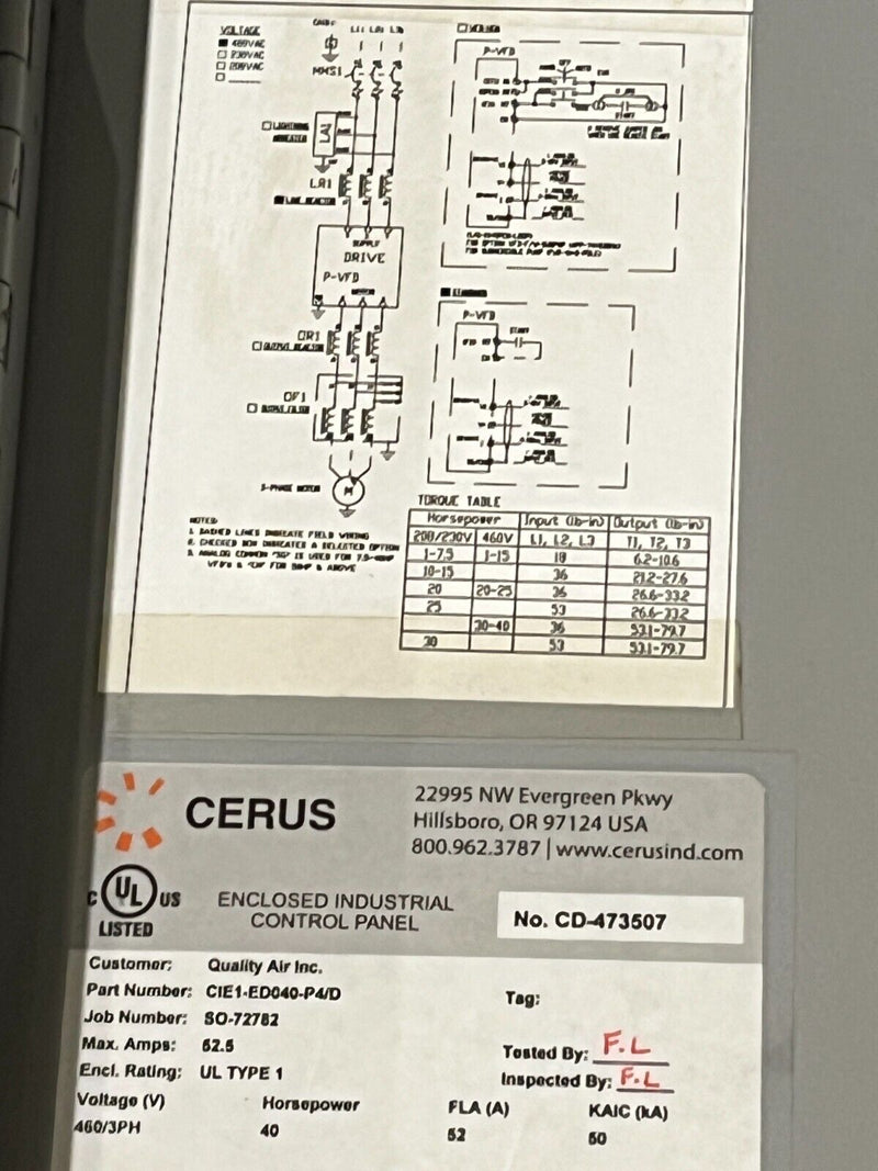 Cerus CIE1-ED040-P4/D Motor Disconnect Enclosure - Maverick Industrial Sales