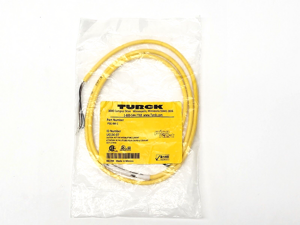 Turck PSG 4M-1 Picofast M8, Male, 4-Pin Connection Cable U0136-07 - Maverick Industrial Sales