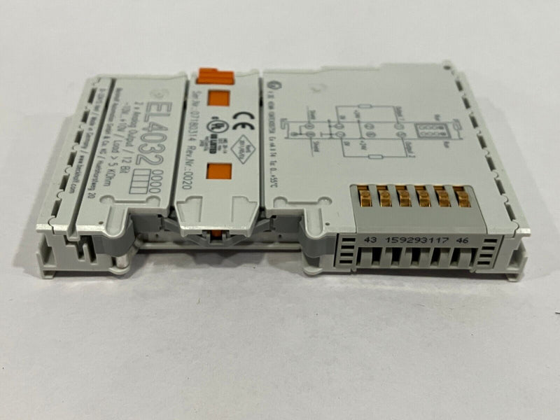 Beckhoff EL4032 EtherCAT Terminal 2-Channel Analog Output - Maverick Industrial Sales