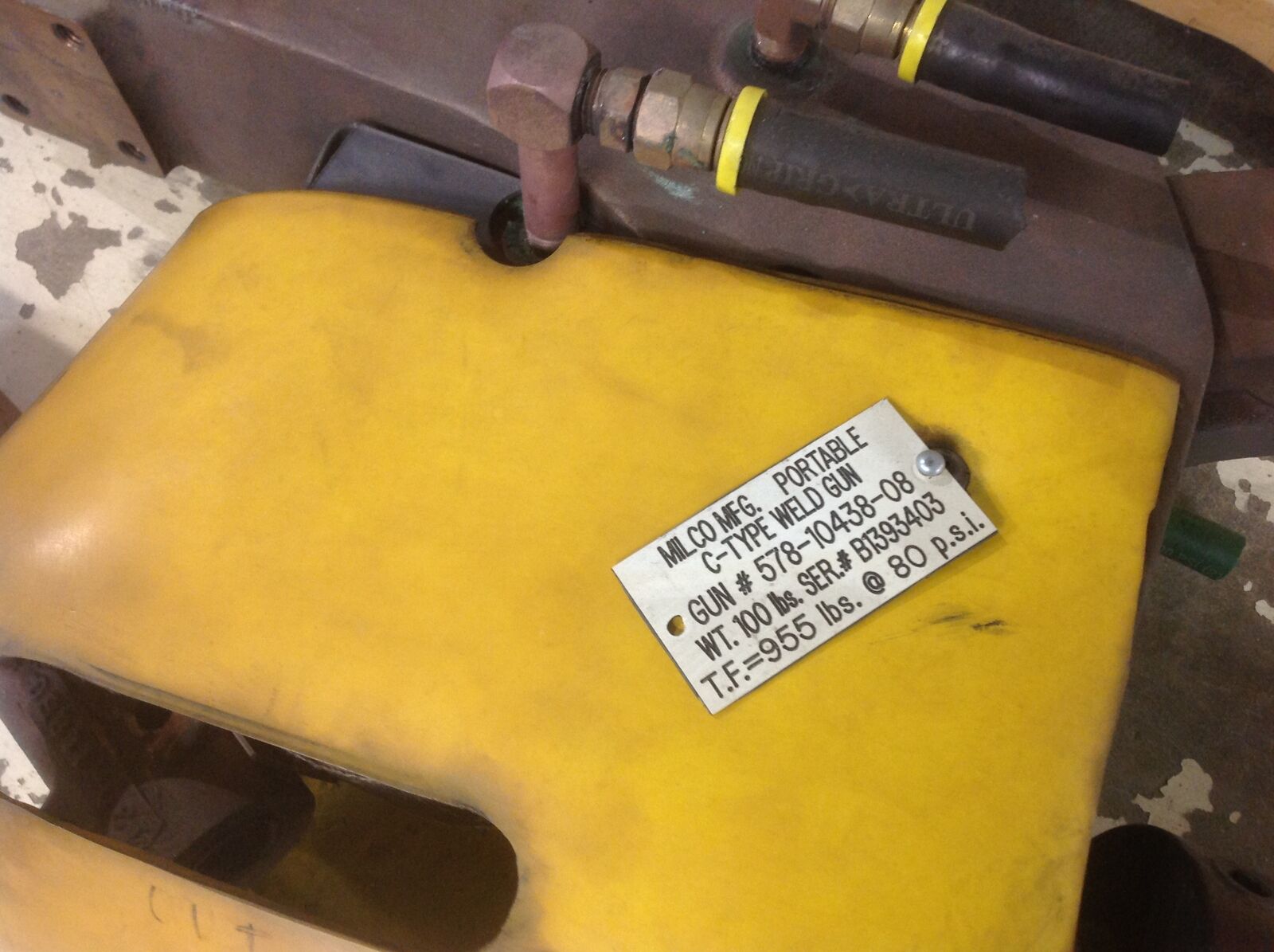 Milco 578-10438-08 Portable C-Type Weld Gun 955 lbs at 80 PSI - Maverick Industrial Sales