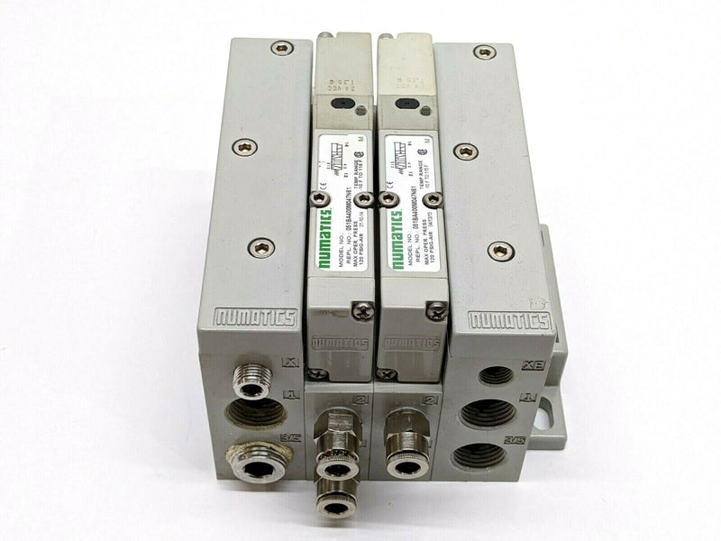 Numatics Pneumatic Solenoid Valve Manifold Assembly w/ 2 051BA400M047N61 - Maverick Industrial Sales