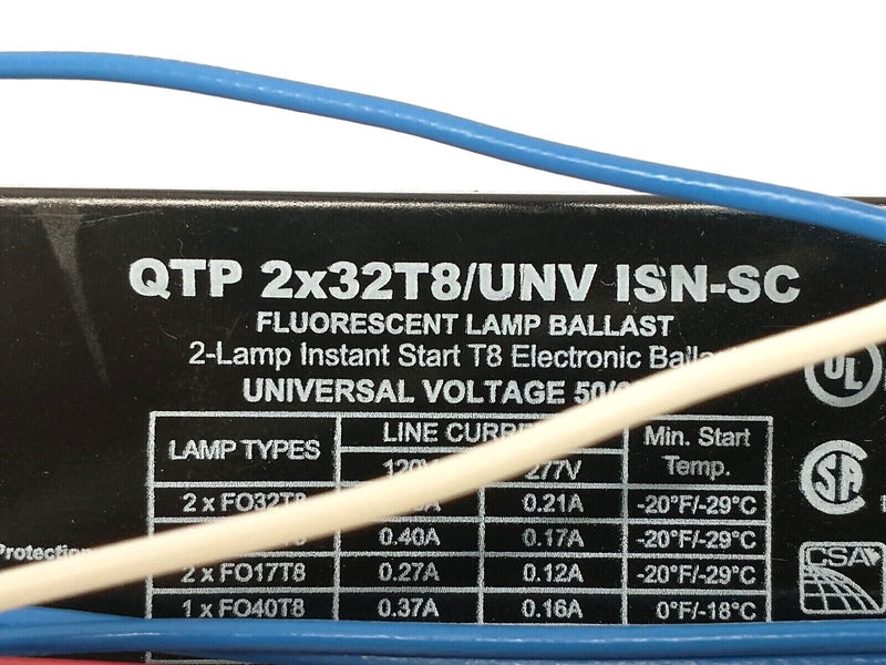 OSRAM QTP 2x32T8/UNV ISN-C Instant Start Fluorescent 2-Lamp Ballast BOX OF 6 - Maverick Industrial Sales