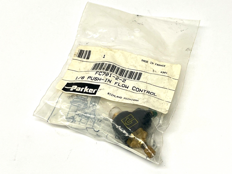 Parker FC701-2-2 Flow Control Valve 1/8" NPT 1/8" Tube - Maverick Industrial Sales