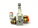 SMC SY3140-5LOU Solenoid Valve w/ SY3000-27-1 Manifold Base - Maverick Industrial Sales