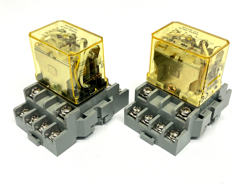 IDEC SH4B-05 Base w/ RH4B-UL Relay LOT OF 2 - Maverick Industrial Sales