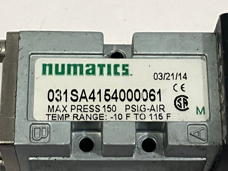 Numatics 031SA4154000061Pnuematic Single Direct Solenoid Valve - Maverick Industrial Sales