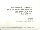 Cerus 0007M-02-05 Titan GS Series Installation, Operation, & Maintenance Manual - Maverick Industrial Sales