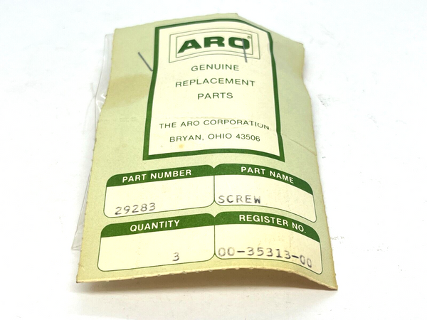 ARO 29283 Screw LOT OF 3 - Maverick Industrial Sales