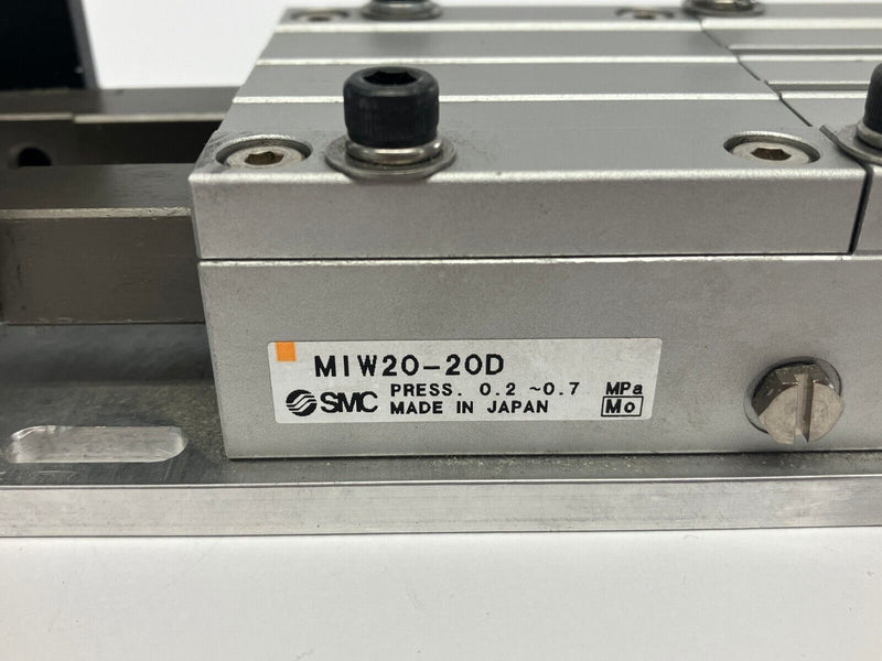 SMC MIW20-20D Slider Guide Cylinder 2-Finger Escapement 20mm Bore 20mm Stroke - Maverick Industrial Sales