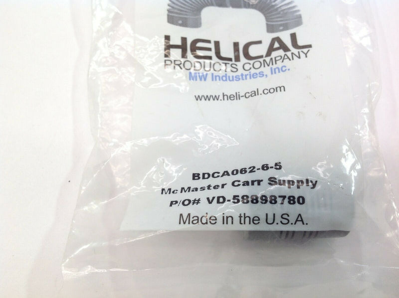 Heli-Cal BDCA062-6-5 5/32" x 3/16" 7/8"L 5/8"D Flexible Shaft Coupling Aluminum - Maverick Industrial Sales