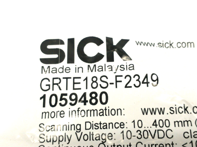 Sick GRTE18S-F2349 Energetic Photoelectric Proximity Sensor 1059480 - Maverick Industrial Sales