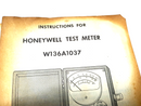 Honeywell W136A1037 Vintage Test Meter W136 w/ Flame Simulator 123514A - Maverick Industrial Sales