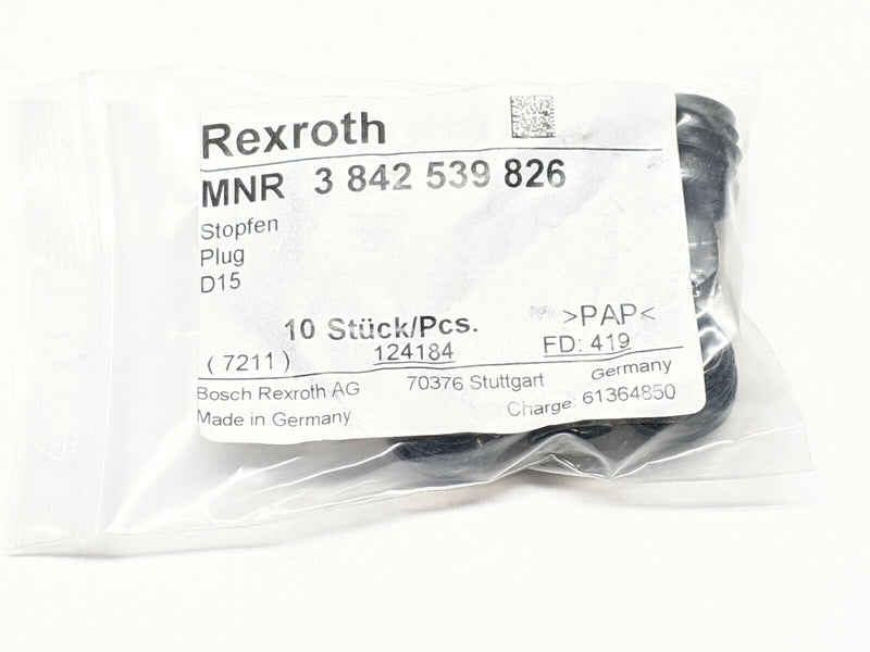 Rexroth 3 842 539 826 End Cap 12mm LOT OF 10 - Maverick Industrial Sales