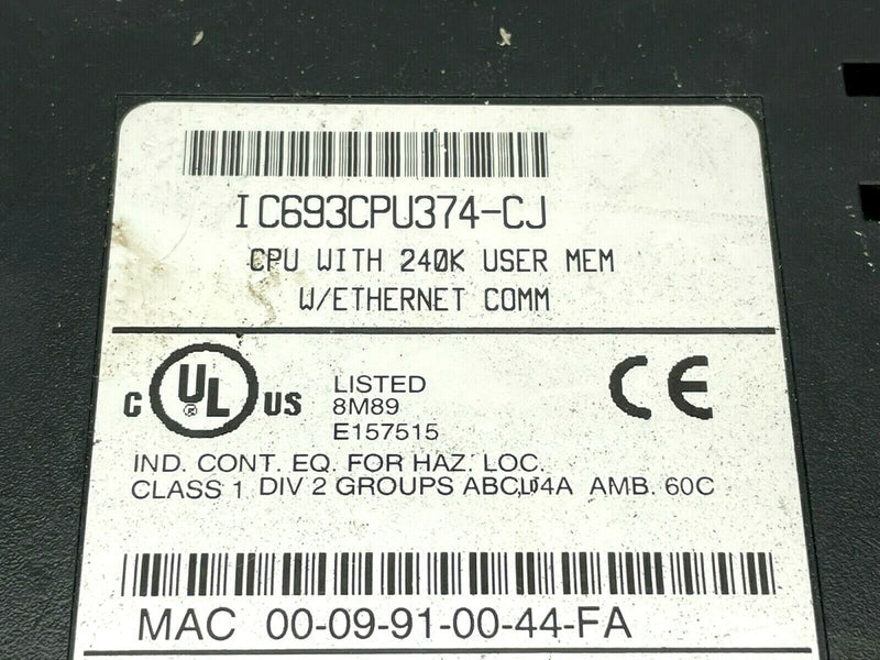 GE Fanuc IC693CPU374-CJ User Memory Module w/ Ethernet Communication - Maverick Industrial Sales