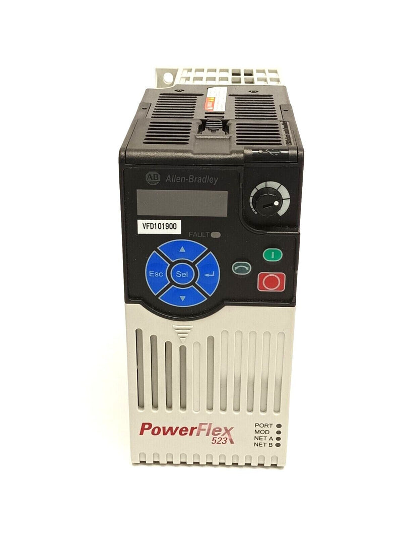 Allen Bradley 25A-B5P0N104 Ser B PowerFlex 523 AC Drive 200-240V 0.75kW/1HP 5.0A - Maverick Industrial Sales