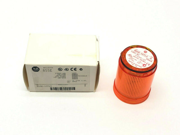 Allen Bradley 855E-10TL5 Ser. A Stack Light 120VAC/DC LED Type Steady Amber - Maverick Industrial Sales