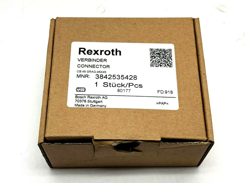 Bosch Rexroth 3842535428 Connector 45 GRAD-45X45 - Maverick Industrial Sales