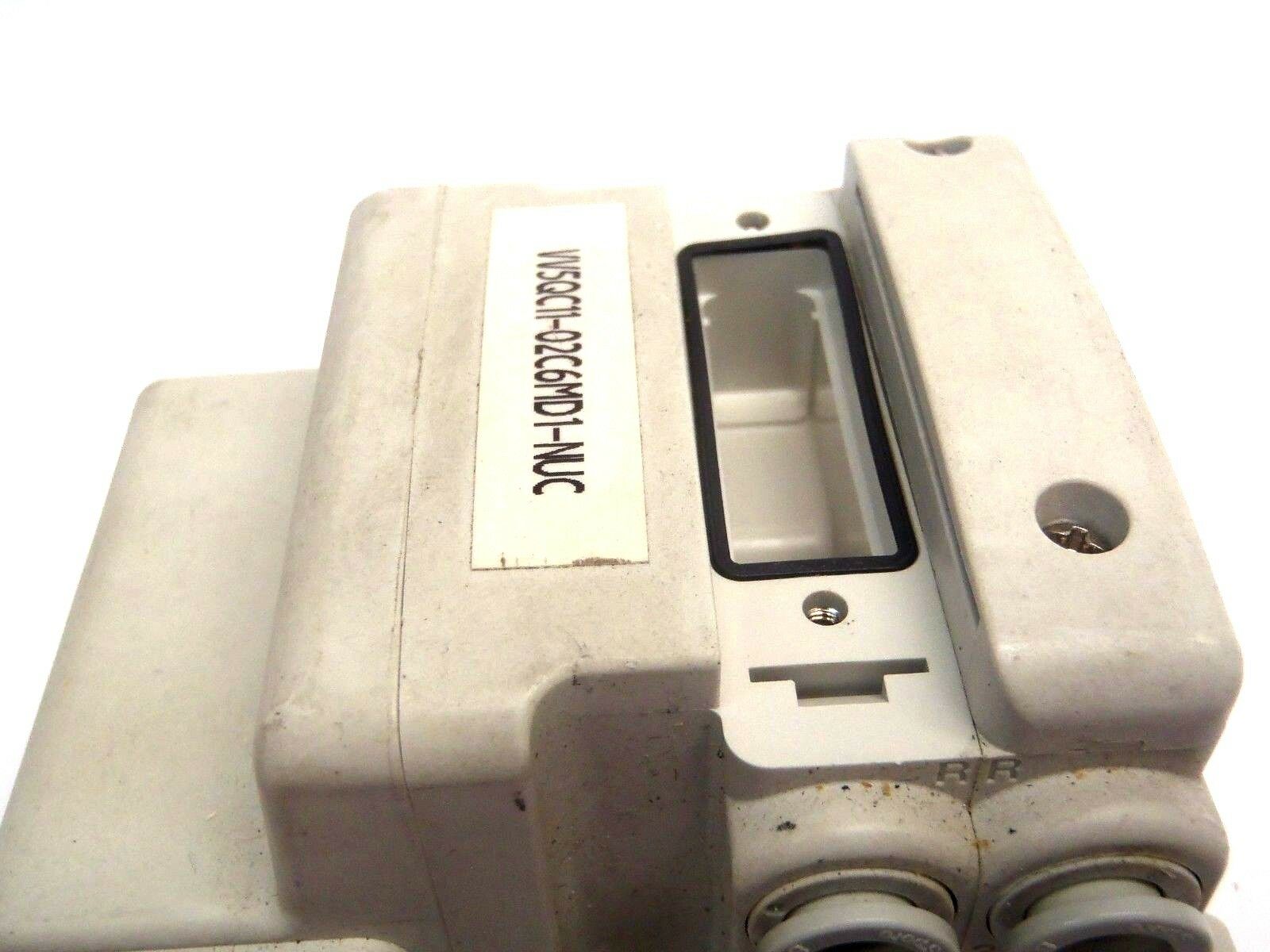 SMC VV5QC11-02C6MD1-NUC 2 Valve Manifold 4 Port, w/ (2) 26 Pin Cable - Maverick Industrial Sales