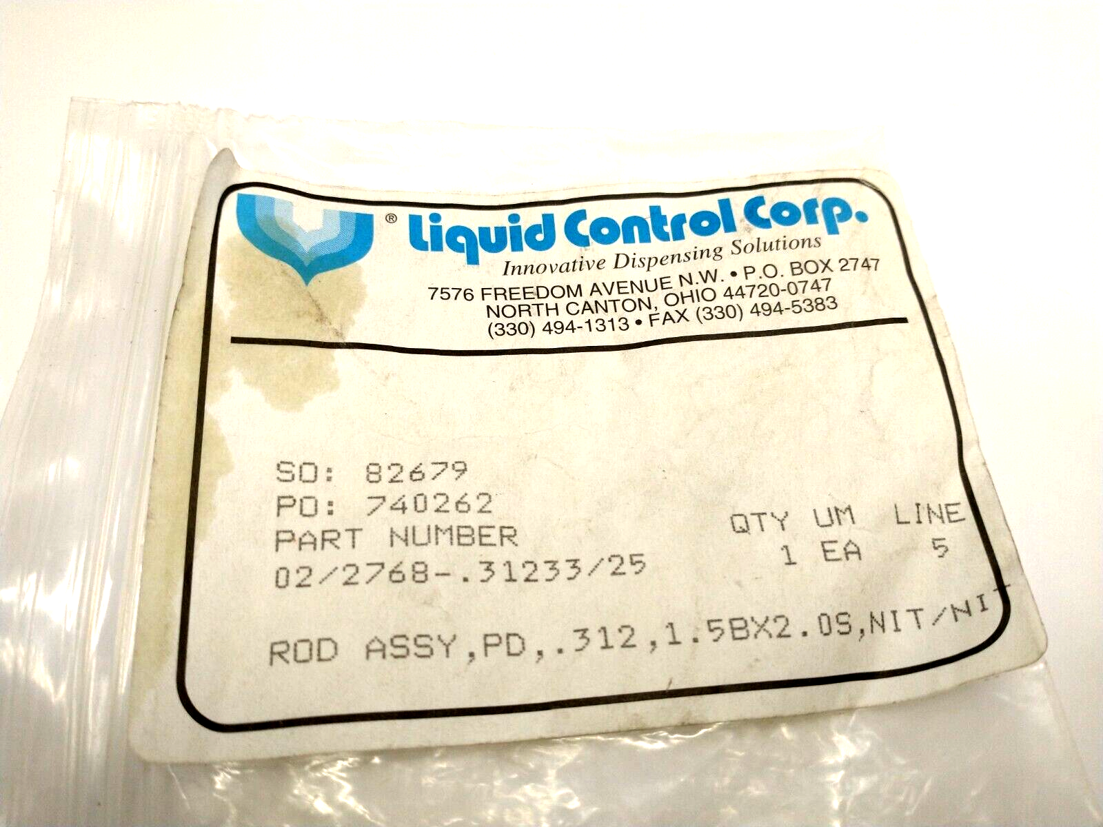 Fluid Control Corp. GRACO 02/2768-.31233/25 Rod Assy, PD, .312, 1.5Bx2.0S, NIT - Maverick Industrial Sales