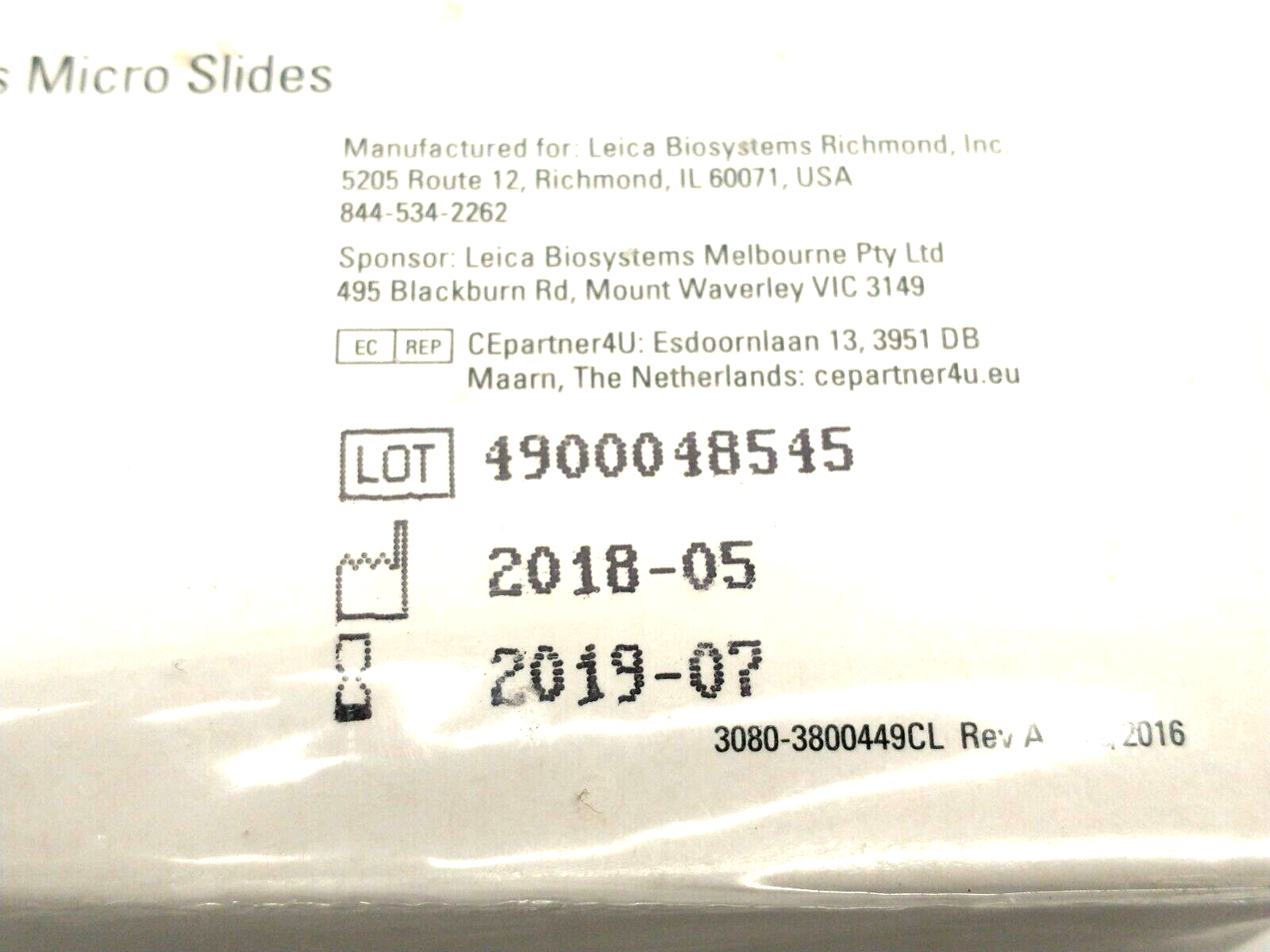 Leica 3800449 HistoCore PERMASLIDE White Glass Micro Slides 2019-07 BOX OF 100 - Maverick Industrial Sales