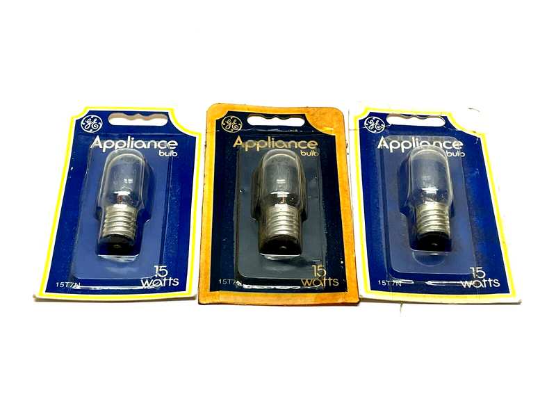 General Electric 15T7N Appliance Lightbulb 15W 115-125V LOT OF 3 – Maverick  Industrial Sales