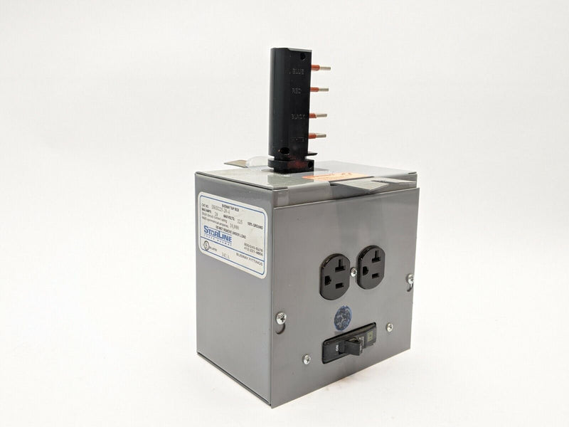 StarLine DRB225-20-4 Busway Tap Box 125V 20A Duplex Plug w/ 20A Circuit Breaker - Maverick Industrial Sales