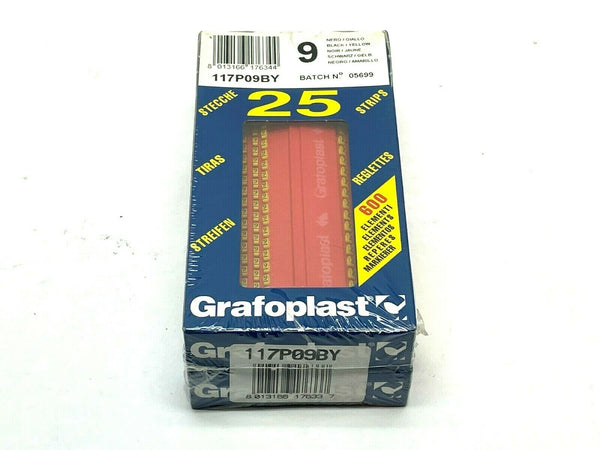 Grafoplast 117P09BY Wiremarker Strips LOT OF 50 - Maverick Industrial Sales