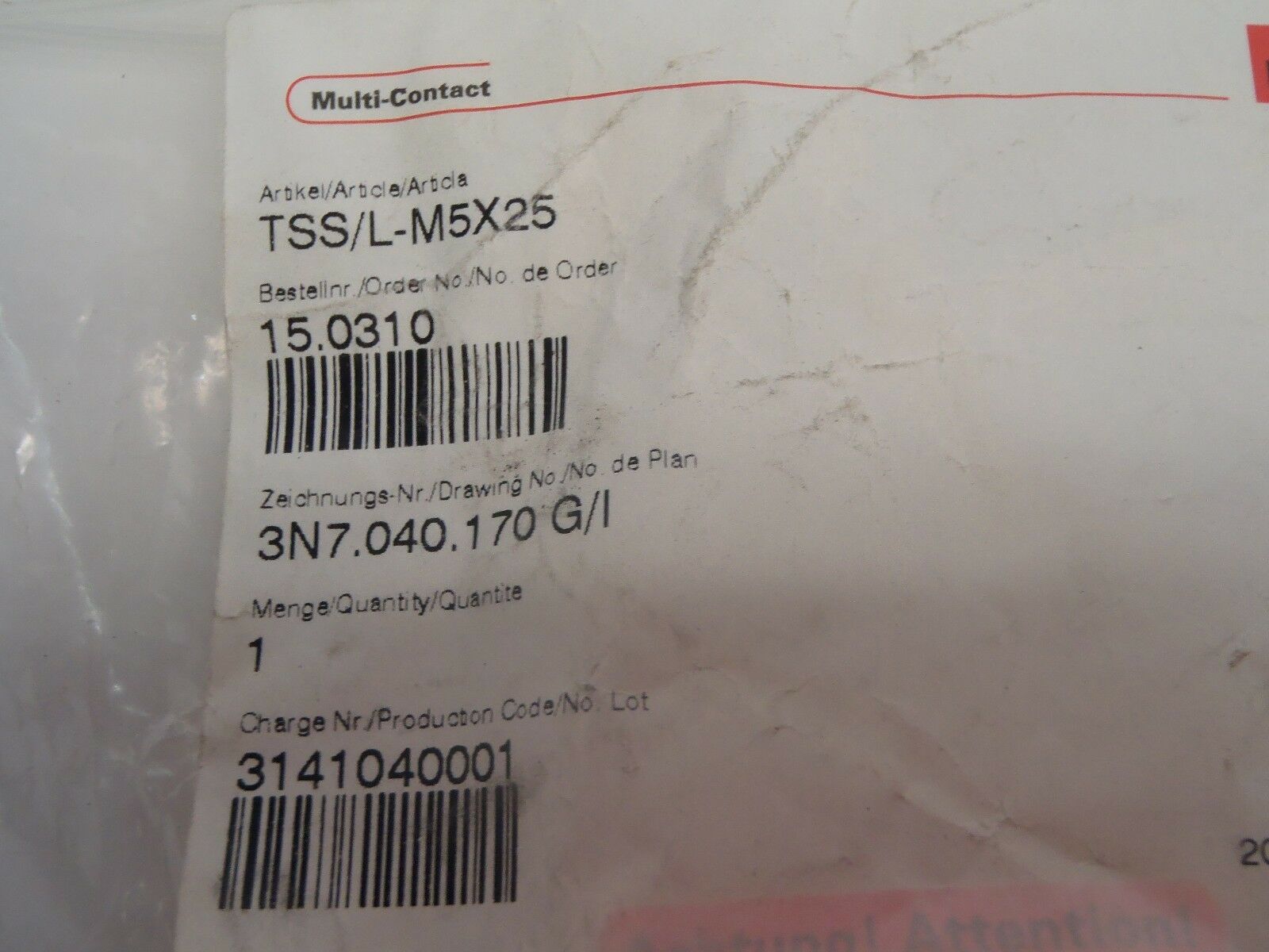 Multi-Contact TSS/L-M5X25 Photovoltaic Flange 135A / 690V Max - Maverick Industrial Sales