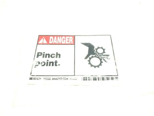 Brady 86868 "DANGER Pinch point" 3.5x5in Polyester Labels 5 PACK - Maverick Industrial Sales