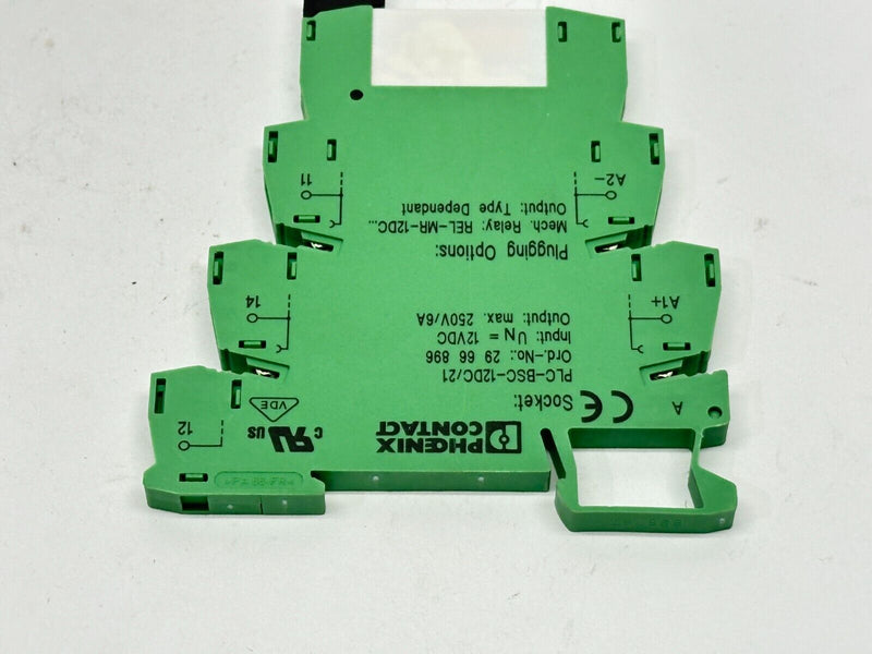 Phoenix Contact PLC-BSC-12DC/21 Relay Base 2966896 w/ 2961150 Relay - Maverick Industrial Sales