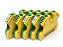 Weidmuller 1010300000 WPE 10 Terminal Ground Block Green/Yellow 10mm2 LOT OF 5 - Maverick Industrial Sales