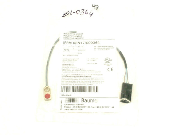 Baumer IFFM 08N17/000364 Inductive Proximity Switch 10-30 VDC - Maverick Industrial Sales