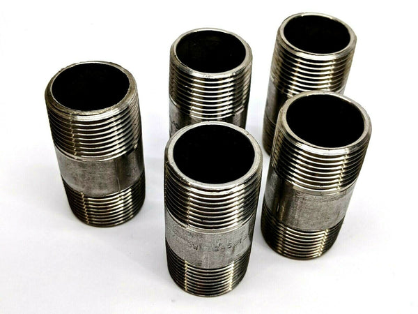 M304/L40WMB Threaded Pipe Nipple 1-1/4” OD, 2-1/2” L LOT OF 5 - Maverick Industrial Sales