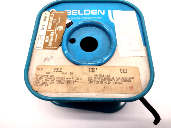 Belden 9910 Series Hook-Up Wire 10 AWG 65x28 TC Black PVC Ins 600V, 2lbs-10oz - Maverick Industrial Sales