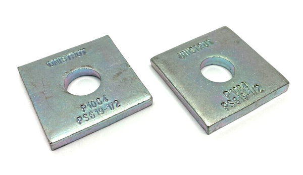 Atkore Unistrut P1064 Flat Plate Square Washer 1/2" 1-Hole LOT OF 2 - Maverick Industrial Sales