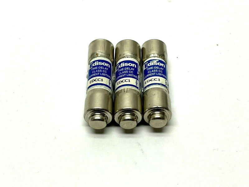 Edison EDCC1 Time-Delay Class CC Fuses LOT OF 3 - Maverick Industrial Sales