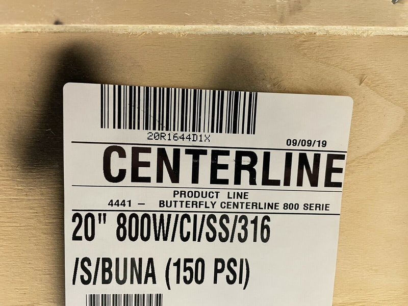 Centerline 20" 800W/CI/SS/316/S/Buna 150 PSI Stainless Steel Butterfly Valve - Maverick Industrial Sales
