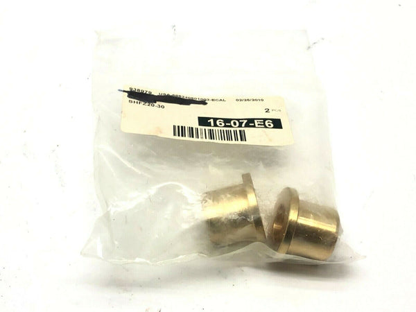 Misumi SHFZ20-30 Oil Free Bushing Shouldered Bronze LOT OF 2 - Maverick Industrial Sales