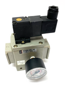 SMC NAV4000-N04-5DZ Soft Start Solenoid Valve 24VDC 0.2~1.0MPa Working Press - Maverick Industrial Sales